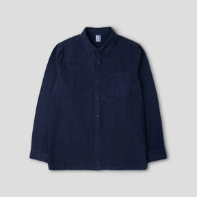 MC Overalls Navy Cotton Canvas Relaxed Shirt