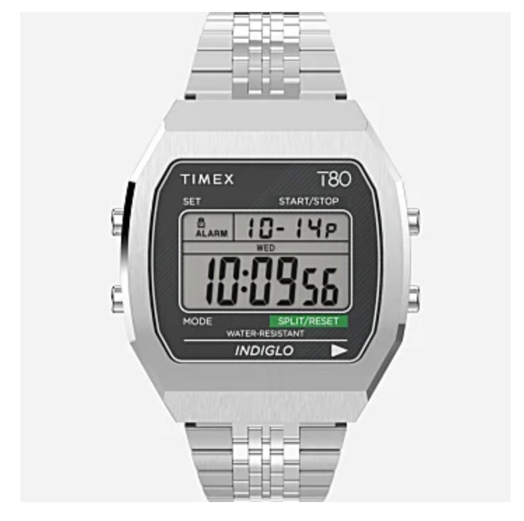 TIMEX T80 Indiglo Stainless Steel 36mm Series - Silver