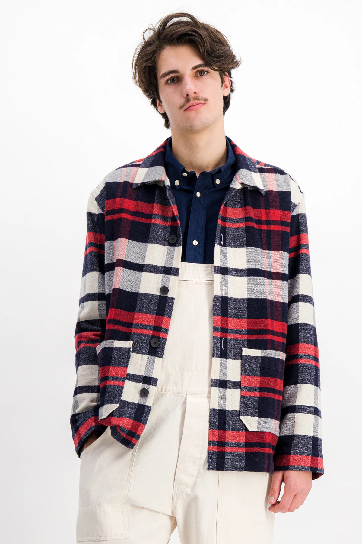 PARAGES CLOTHING Hockney Wool Check Overshirt