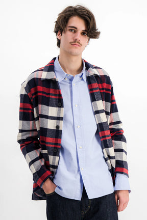 PARAGES CLOTHING Hockney Wool Check Overshirt