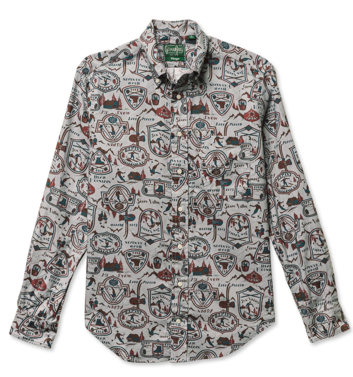 GITMAN BROS VINTAGE Ski Cub Long Sleeve (non button down) Shirt (Strictly excluded from all discount codes)