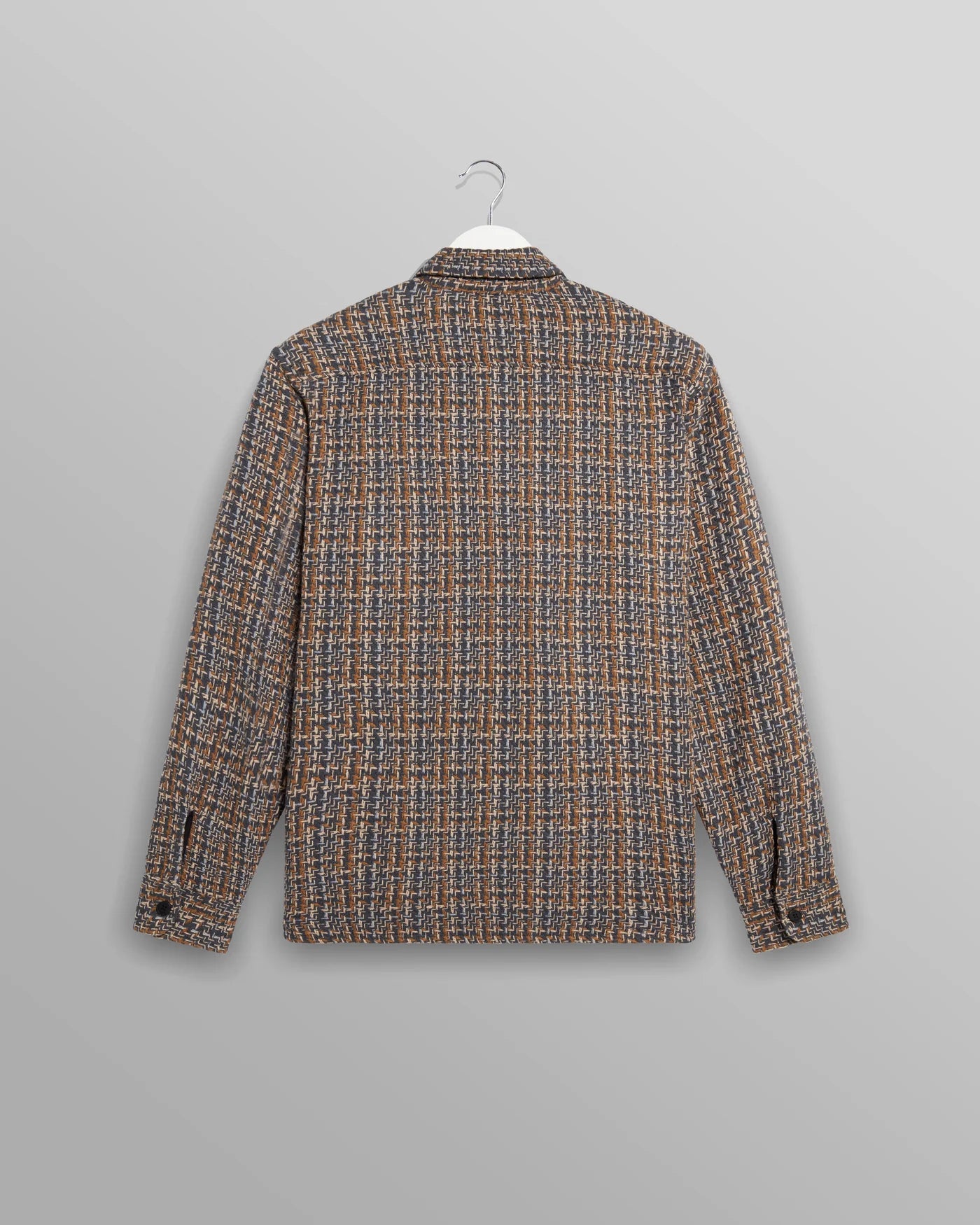 WAX LONDON CLOTHING Whiting Overshirt -Eden Check Charcoal