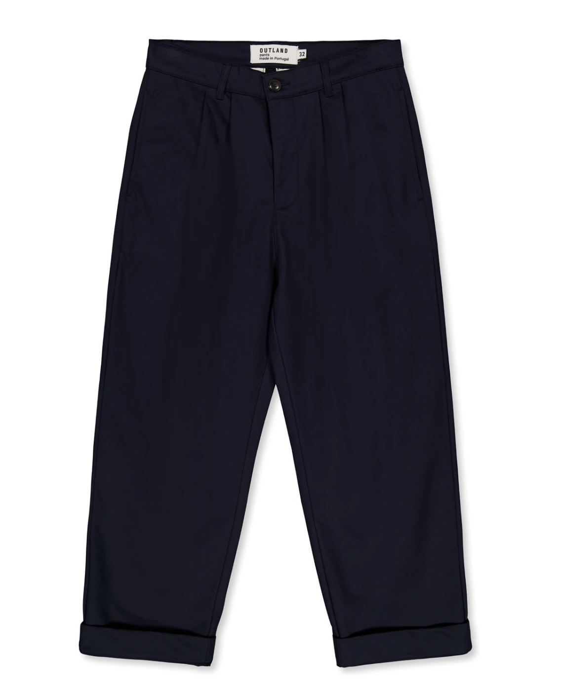 Outland Pantalon Double Pleat Oversized Trouser - Navy