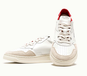 Autry Action Shoes Leather & Suede AULM LS38- Red & White , Trainers, Autry, Working Title