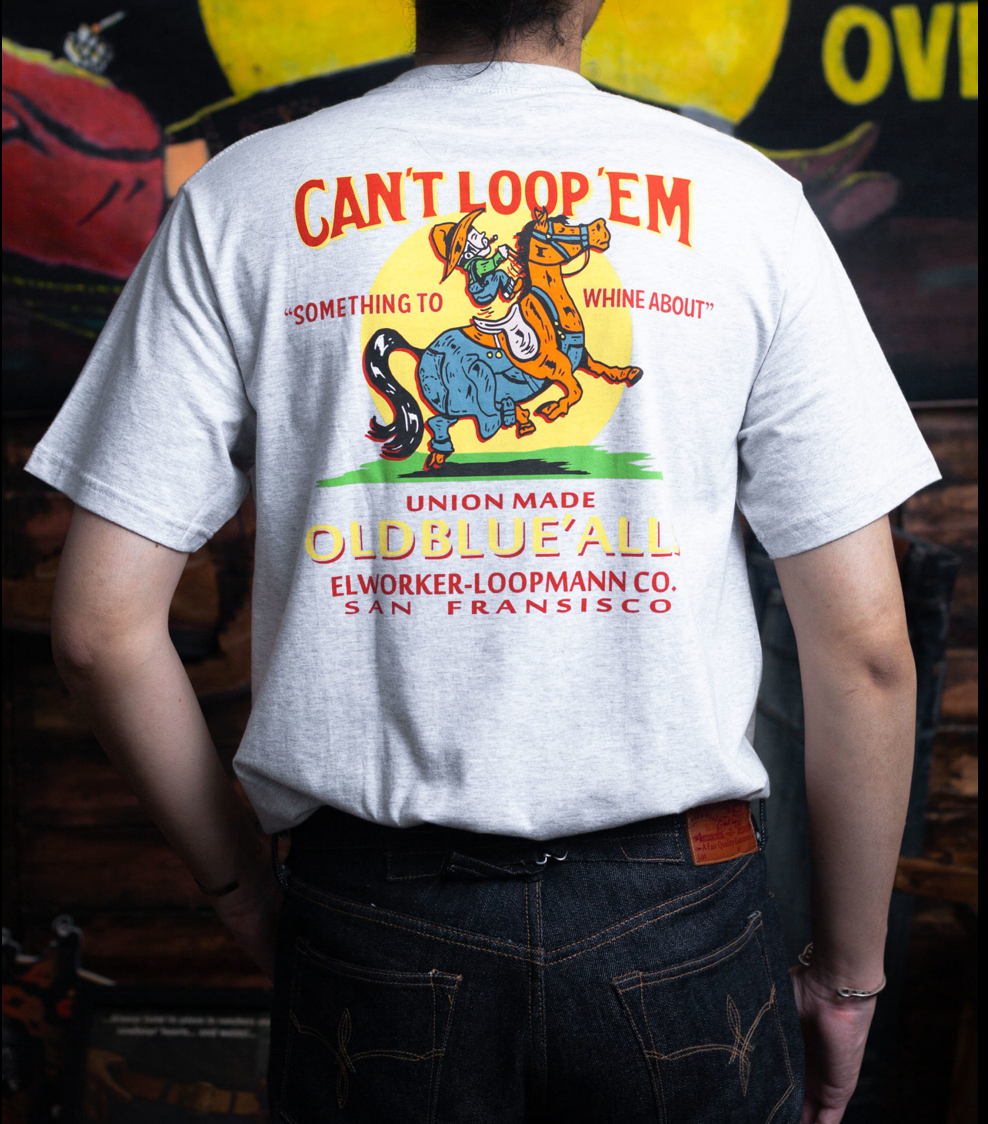 The Old Blue Co 'Can't Loop Em'  Heavy Weight T-Shirt
