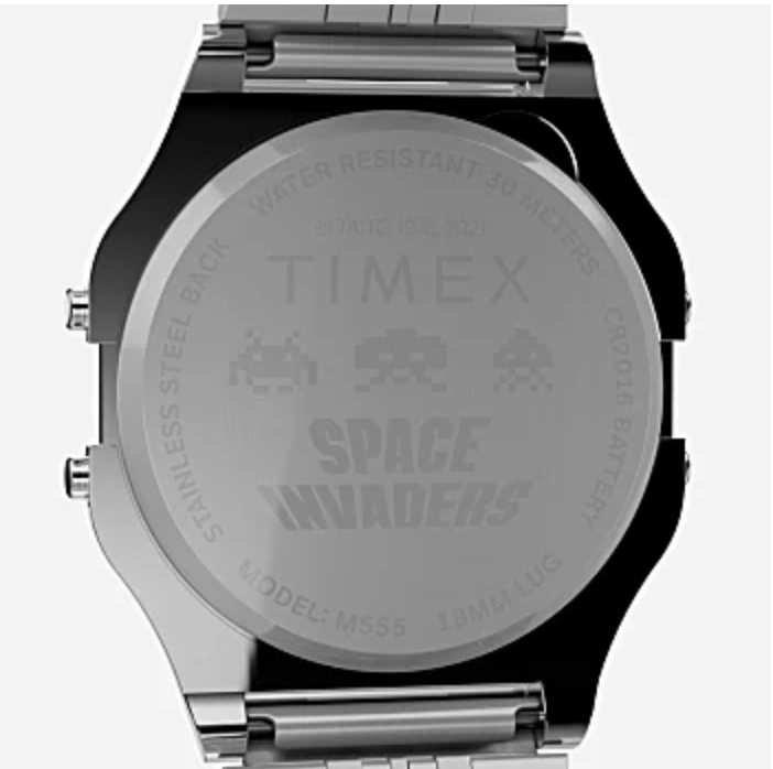 Timex T80 x Space Invaders™ 34mm Stainless Steel Bracelet Watch - Silver